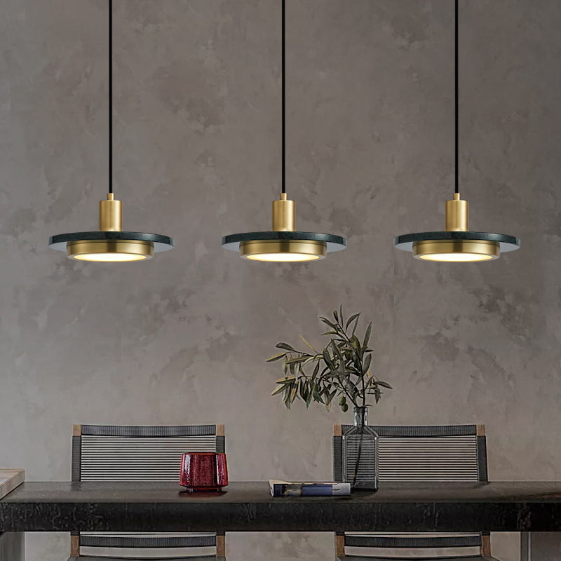 Disc Pendant Ceiling Light Contemporary Stone Hanging Ceiling Light for Dinning Room