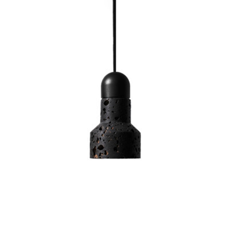 Stein schattierte hängende hängende hängende minimalistische Pendelleuchten in Schwarz