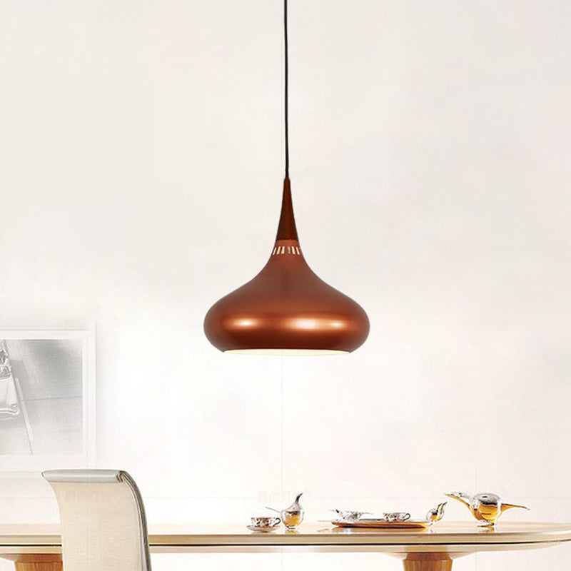 Schlafzimmer Anhänger Leuchte moderne Kupfer hängende Lichtkit mit Tränen Metallschatten