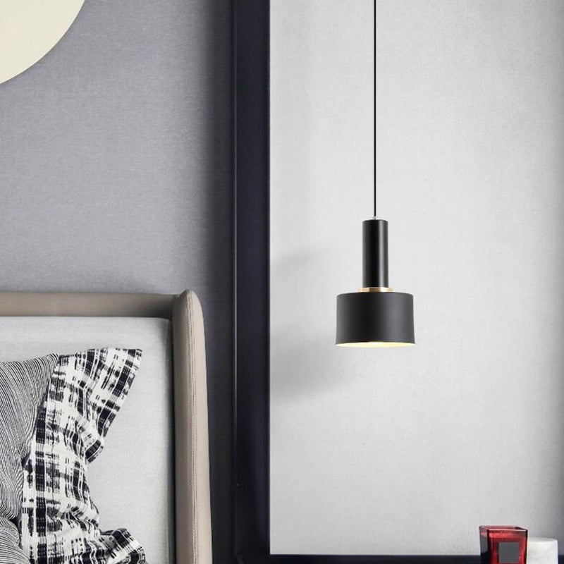1 éclairage pendentif à cylindre lumineux moderne simplicité plafonnier en métal pour le restaurant