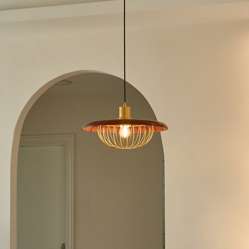 Hanging Light Fixture Modern 1-Light Suspension Pendant Lamp with Metal Shade for Restaurant