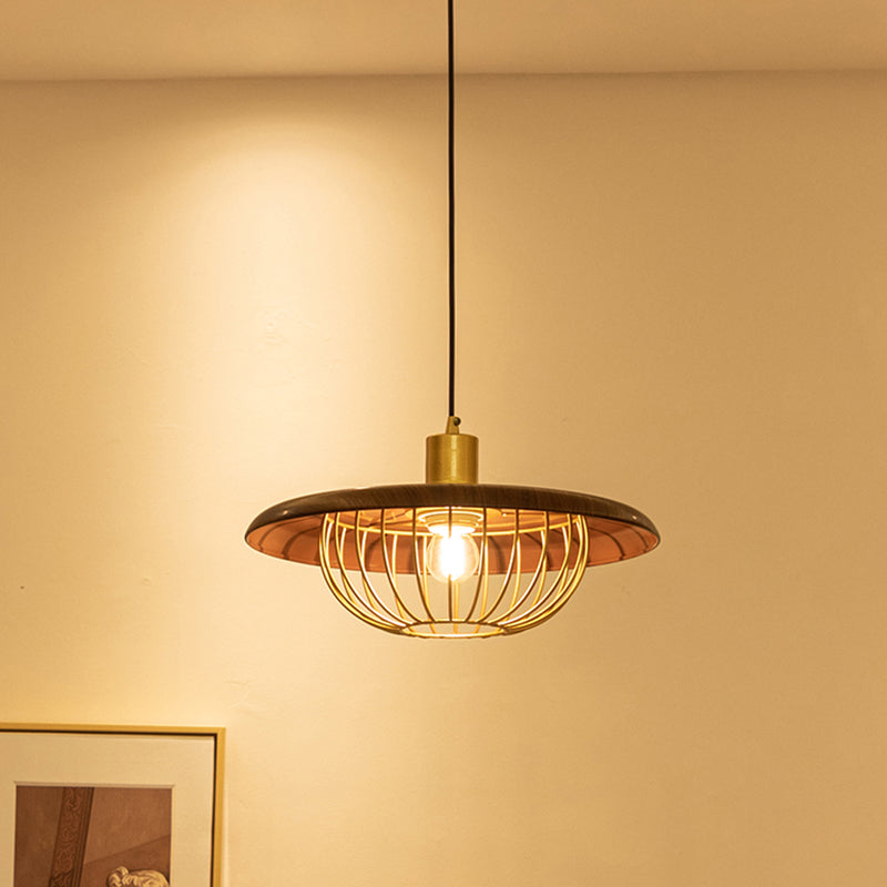 Hanging Light Fixture Modern 1-Light Suspension Pendant Lamp with Metal Shade for Restaurant