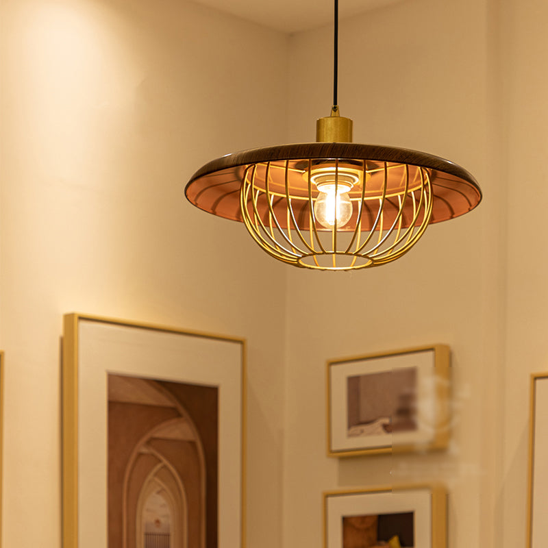 Hanging Light Fixture Modern 1-Light Suspension Pendant Lamp with Metal Shade for Restaurant