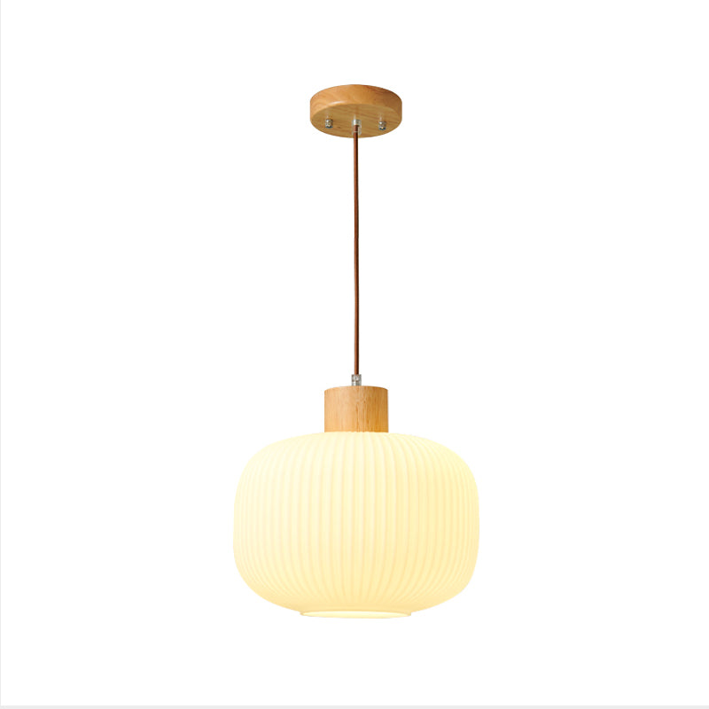 Hanging Light Fixture Modern 1-Light Suspension Pendant Lamp with Glass Shade for Restaurant