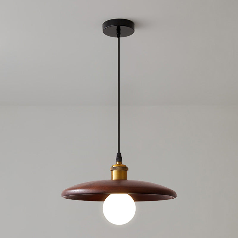 Pfanne hängende Leuchte moderne 1-Licht-Suspension Anhänger Licht mit Holz