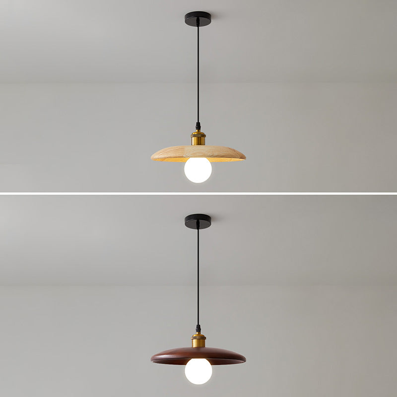Pfanne hängende Leuchte moderne 1-Licht-Suspension Anhänger Licht mit Holz