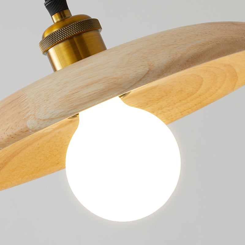 Pfanne hängende Leuchte moderne 1-Licht-Suspension Anhänger Licht mit Holz