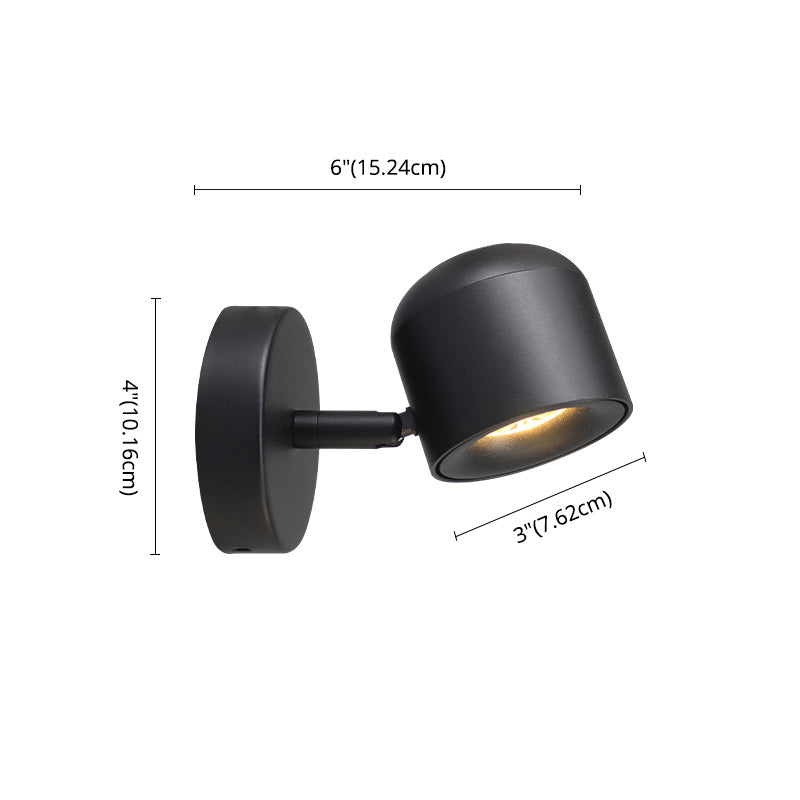 Luce da parete in stile muro ombreggiato in metallo per la camera da letto