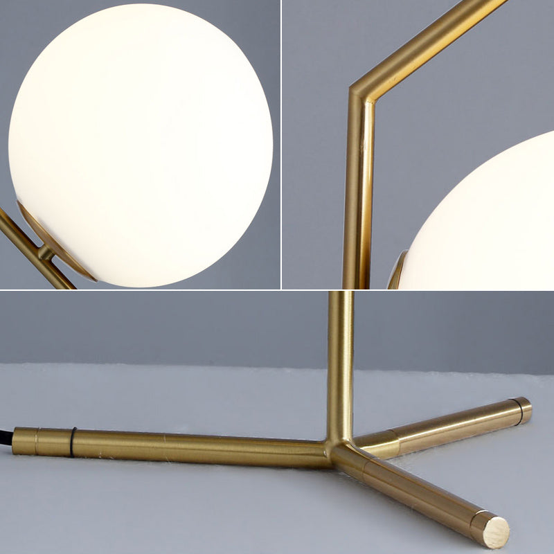 Hedendaagse stijl bolvormige tafel lichtglas slaapkamer nachttafellamp
