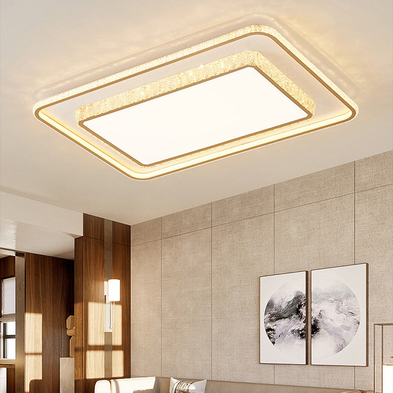 Lámpara de techo Lámpara de techo moderna de acrílico y cristal para sala de estar y dormitorio