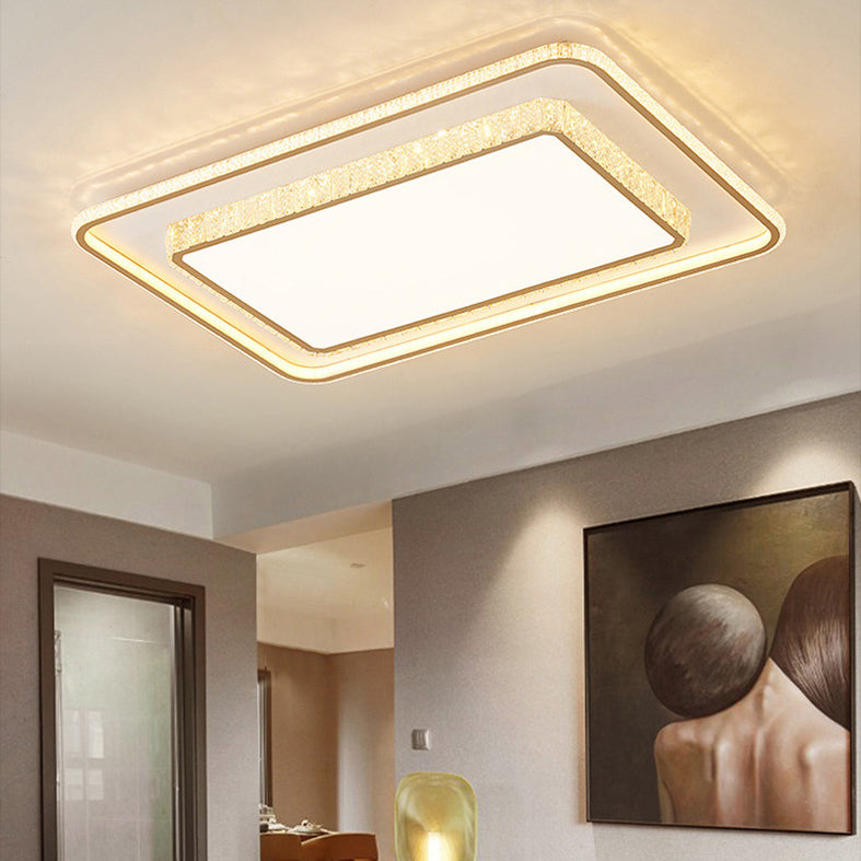 Lámpara de techo Lámpara de techo moderna de acrílico y cristal para sala de estar y dormitorio