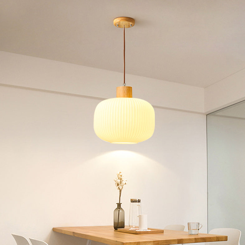 Hanging Light Fixture Modern 1-Light Suspension Pendant Lamp with Glass Shade for Restaurant
