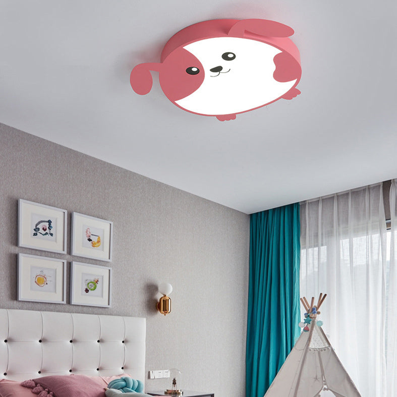 Mignon chiot LED encastré lumière minimaliste métal enfants chambre encastré plafonnier