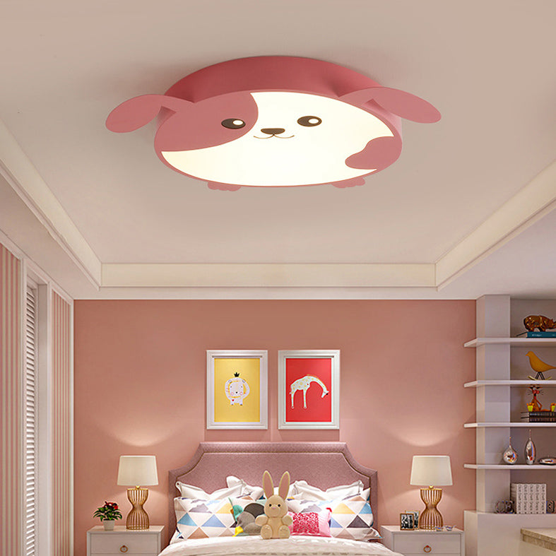 Mignon chiot LED encastré lumière minimaliste métal enfants chambre encastré plafonnier