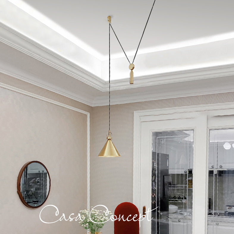 Metal Conical Hanging Light Kit Simplicity Style Down Lighting Pendant for Bedroom