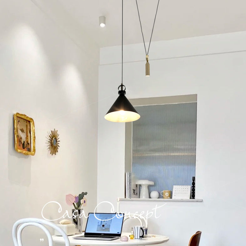 Metal Conical Hanging Light Kit Simplicity Style Down Lighting Pendant for Bedroom