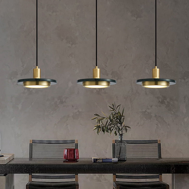Disc Pendant Ceiling Light Contemporary Stone Hanging Ceiling Light for Dinning Room