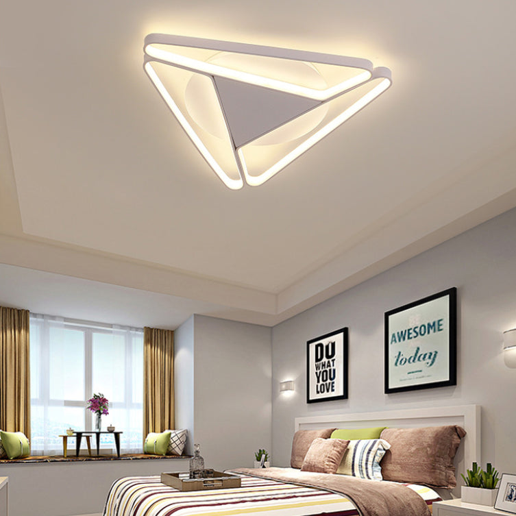 Style moderne triangle encastré luminaire métal trois lampes encastré plafonnier