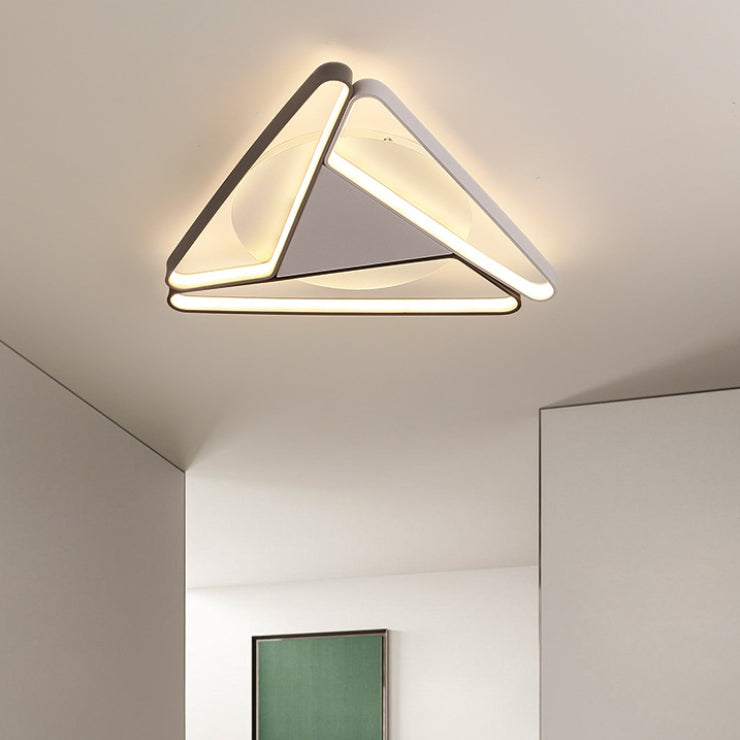 Style moderne triangle encastré luminaire métal trois lampes encastré plafonnier