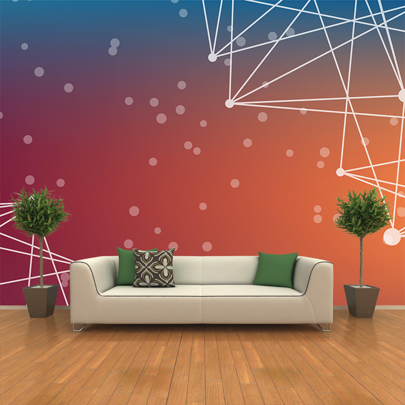 Customized Contemporary Geometry Wall Mural Decal Moisture Resistant Wall Decor