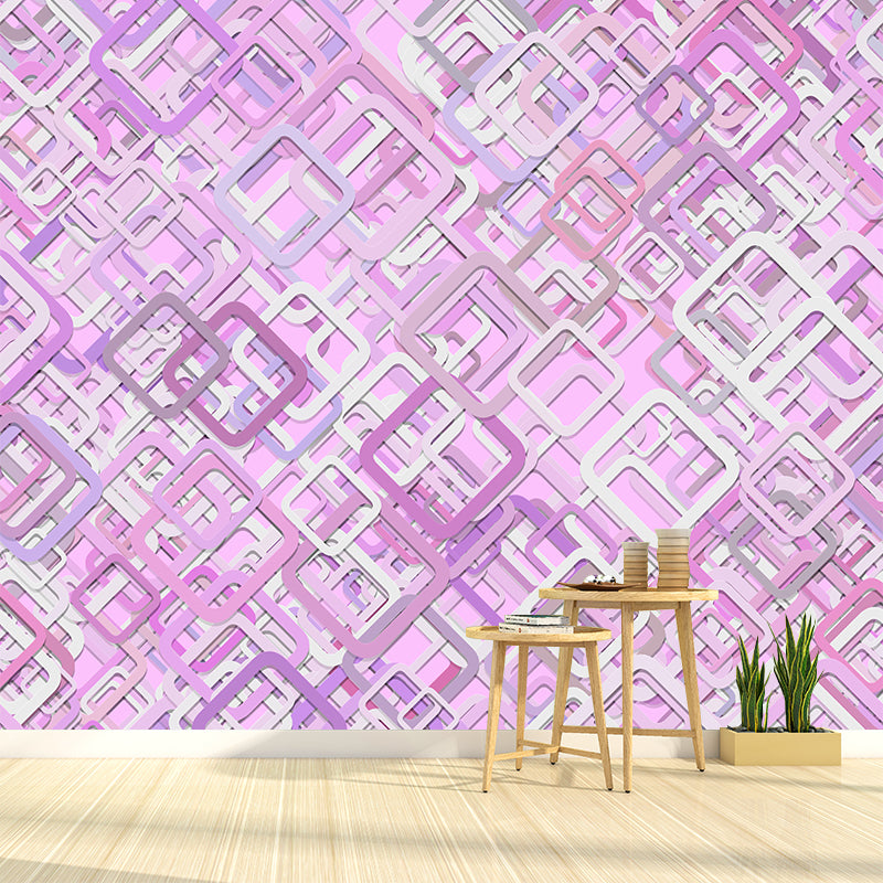 Sleeping Room Decoration Wall Mural Geometry Illustration Square Customized Wall Art