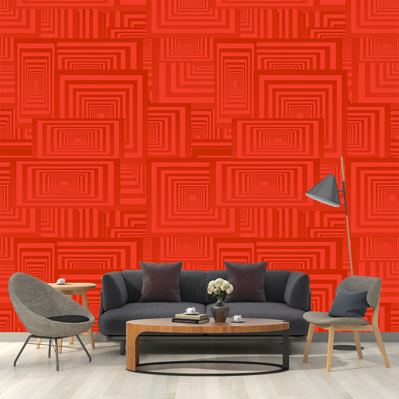 Minimalism Style Geometry Wall Mural Illustration Square Home Decoration for Bedroom