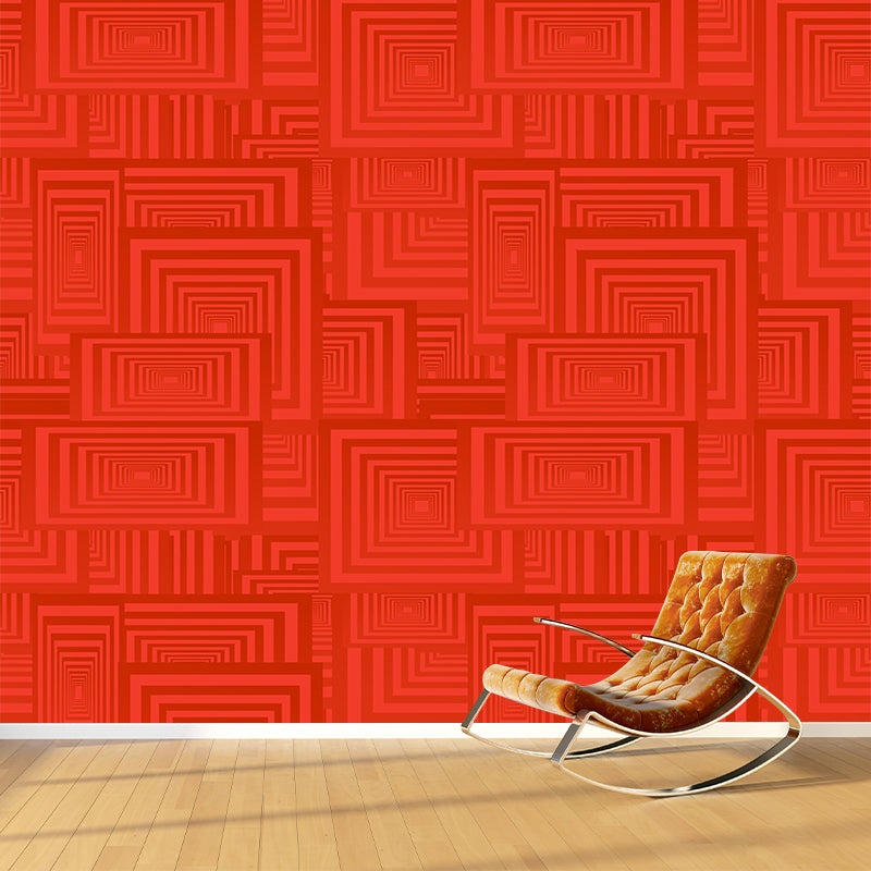 Minimalism Style Geometry Wall Mural Illustration Square Home Decoration for Bedroom