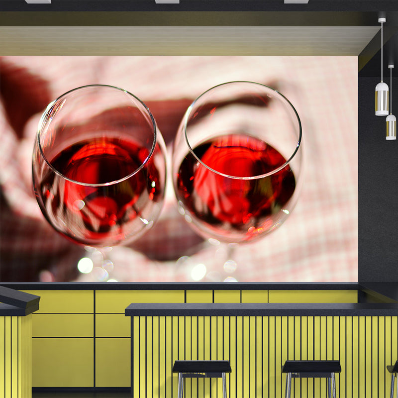 Customized Grape Wine Wall Mural Photography Moisture Resistant for Wine Shop