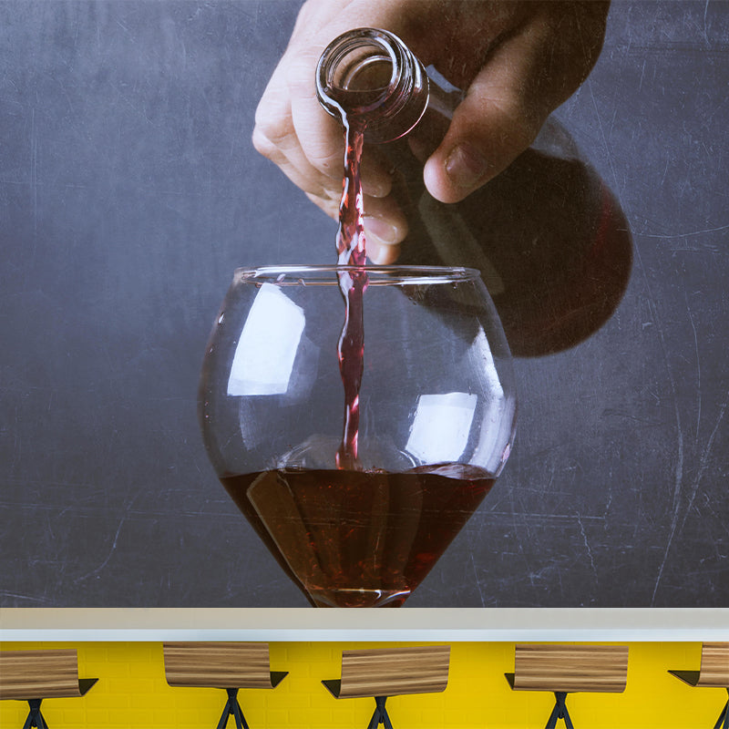 Customized Grape Wine Wall Mural Photography Moisture Resistant for Wine Shop