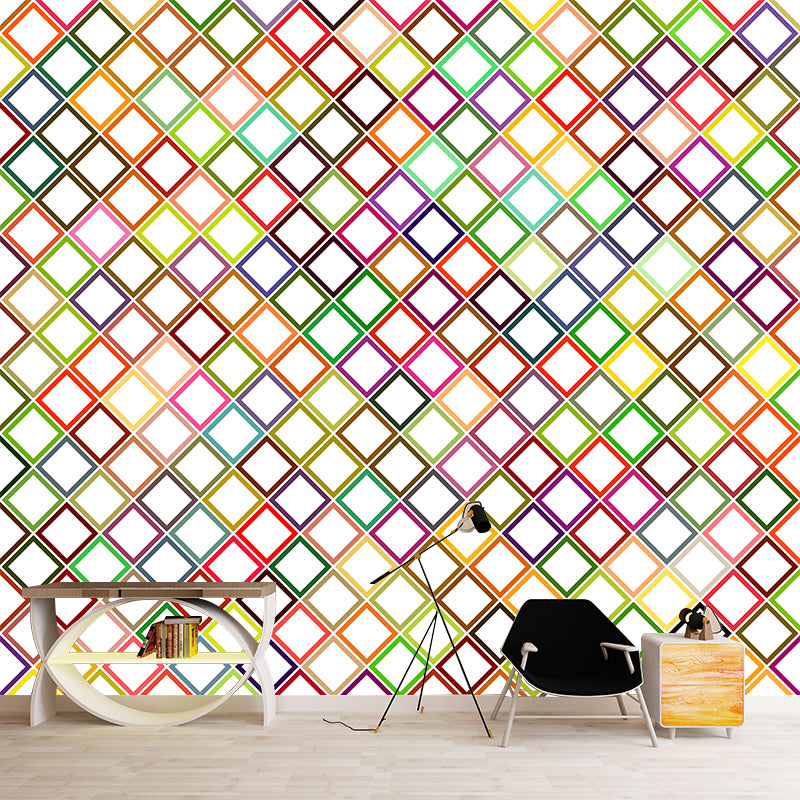 Sleeping Room Home Decoration Wall Mural Square Geometry Customized Wall Art