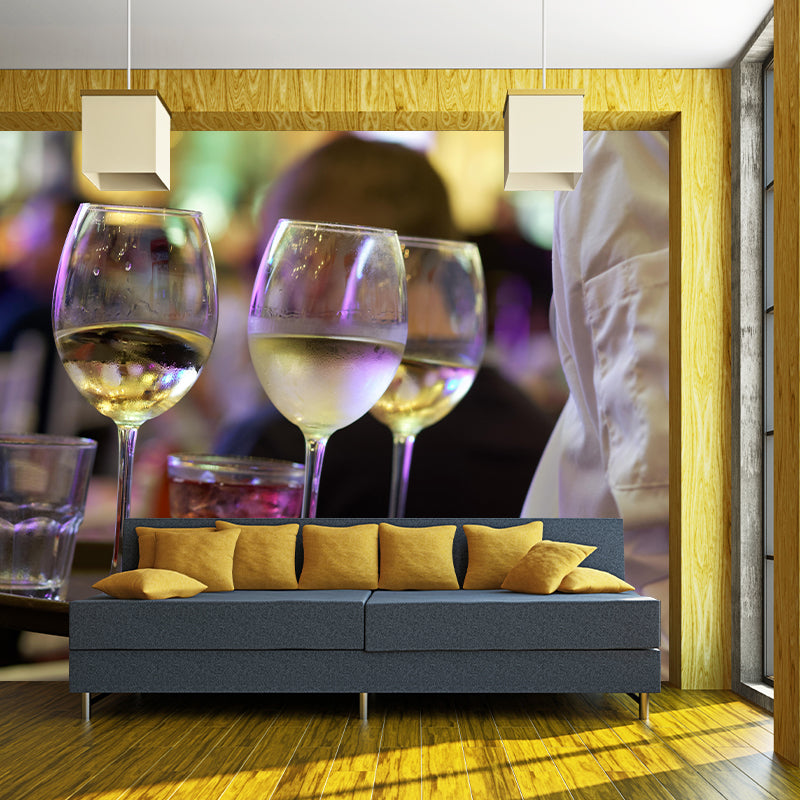 Customized Wine Mural Contemporary Style Moisture Resistant for Wine Shop