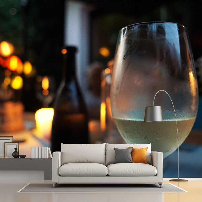 Customized Wine Mural Contemporary Style Moisture Resistant for Wine Shop