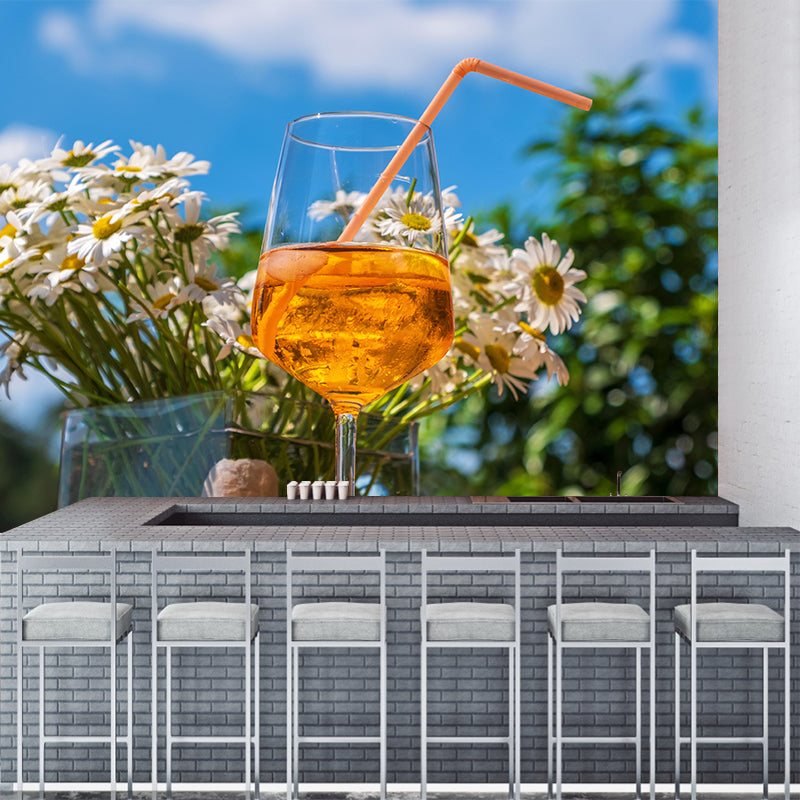 Customized Wine Wall Mural Contemporary Style for Wine Shop Moisture Resistant