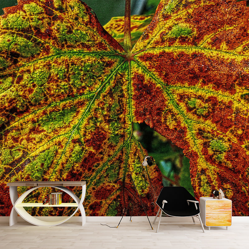 Plant Mural Wallpaper Leaf Surface Pattern for Dining Room Bedroom Home Decor