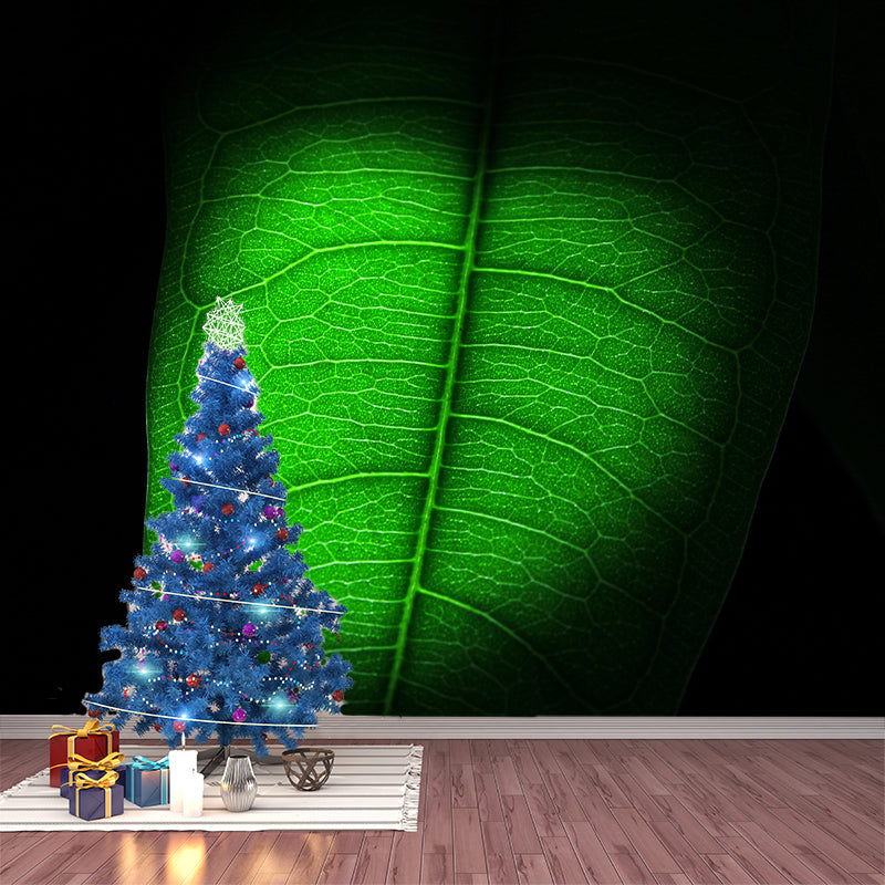 Plant Mural Wallpaper Leaf Surface Pattern for Dining Room Bedroom Home Decor