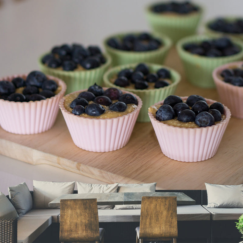 Blueberry Cupcakes Dessert Murals Environment Friendly for Dessert Shop