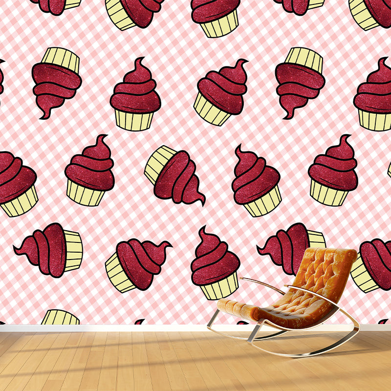 Customized Illustration Dessert Mural Wallpaper Commerce Shop Decoration