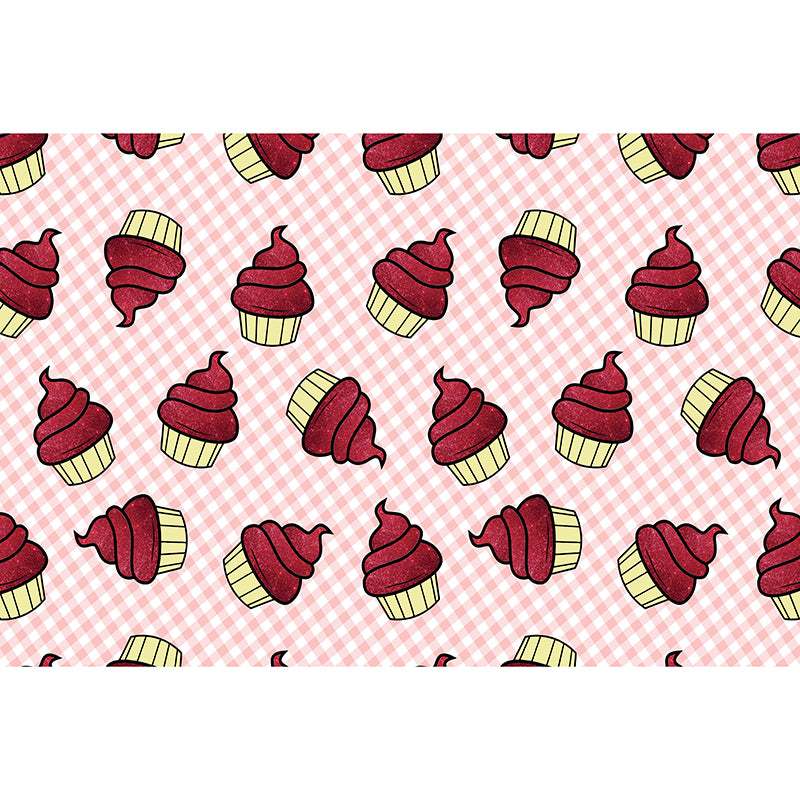 Customized Illustration Dessert Mural Wallpaper Commerce Shop Decoration