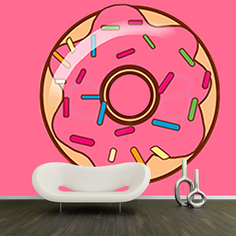 Minimalism Donut Dessert Mural Wall Covering for Dessert Shop Baking Shop