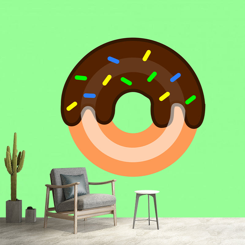 Minimalism Donut Dessert Mural Wall Covering for Dessert Shop Baking Shop