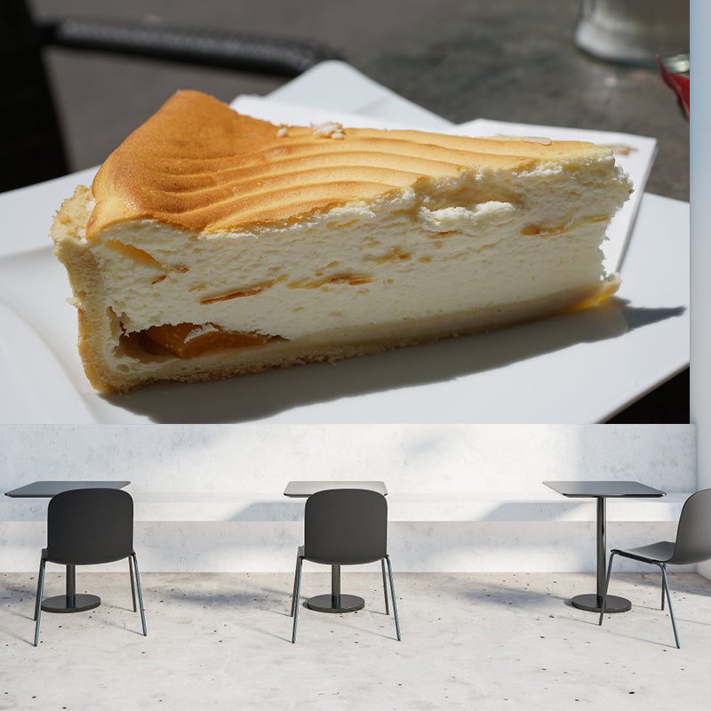 Cheesecake Dessert Wall Mural Minimalist Decoration Stain Resistant for Dessert Shop