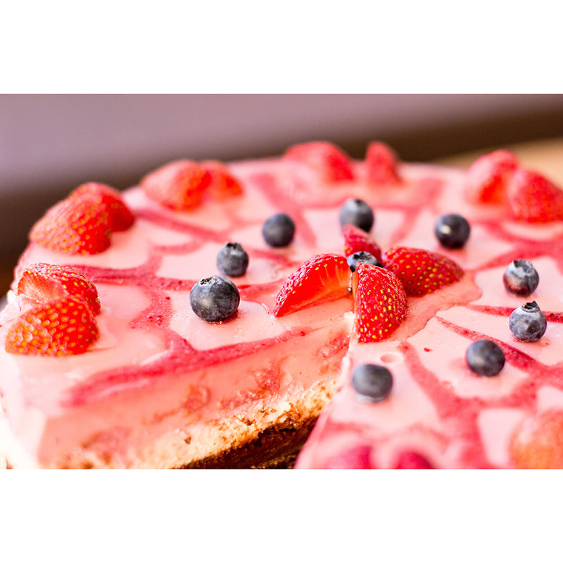 Cheesecake Dessert Wall Mural Minimalist Decoration Stain Resistant for Dessert Shop