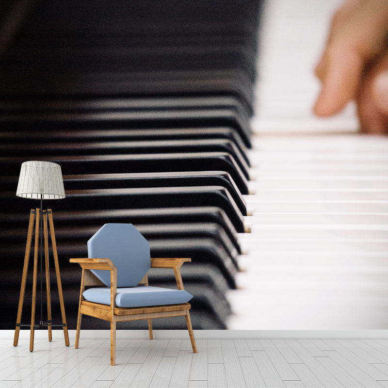 Customized Contemporary Piano Mural Mildew Resistant for Sitting Room Bedroom