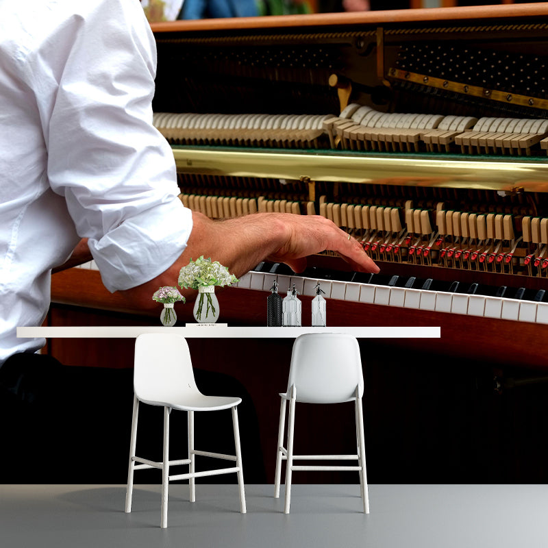 Customized Contemporary Piano Mural Mildew Resistant for Sitting Room Bedroom