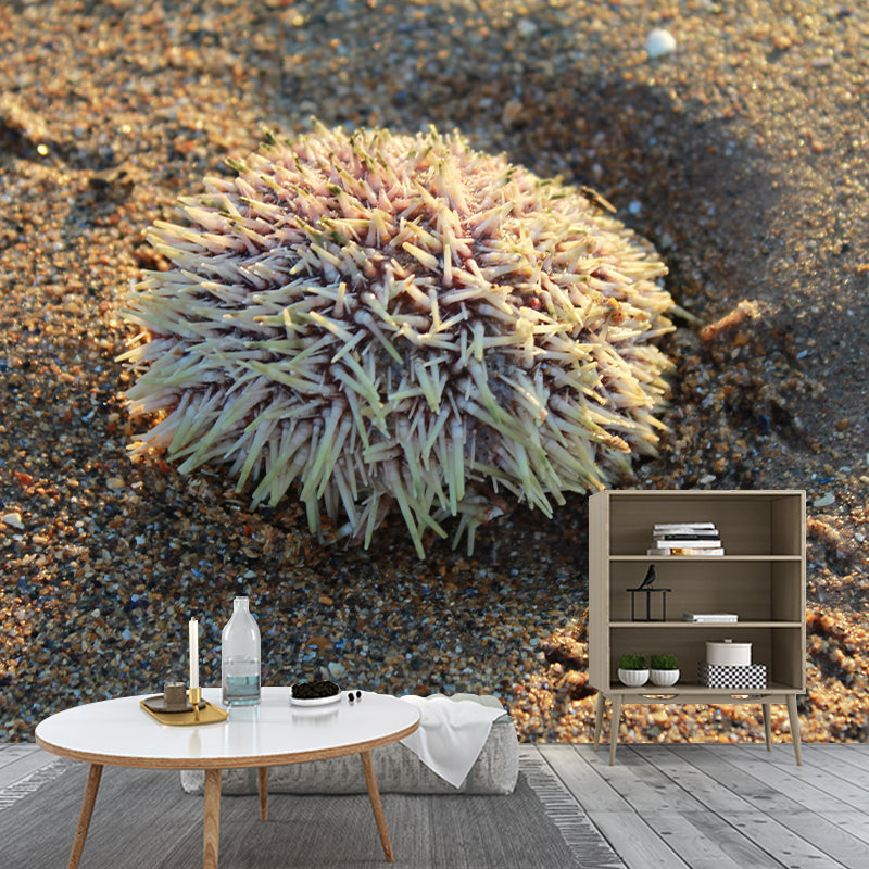 Sea Urchin Contemporary Mural Decal Sitting Room Moisture Resistant Wall Decor