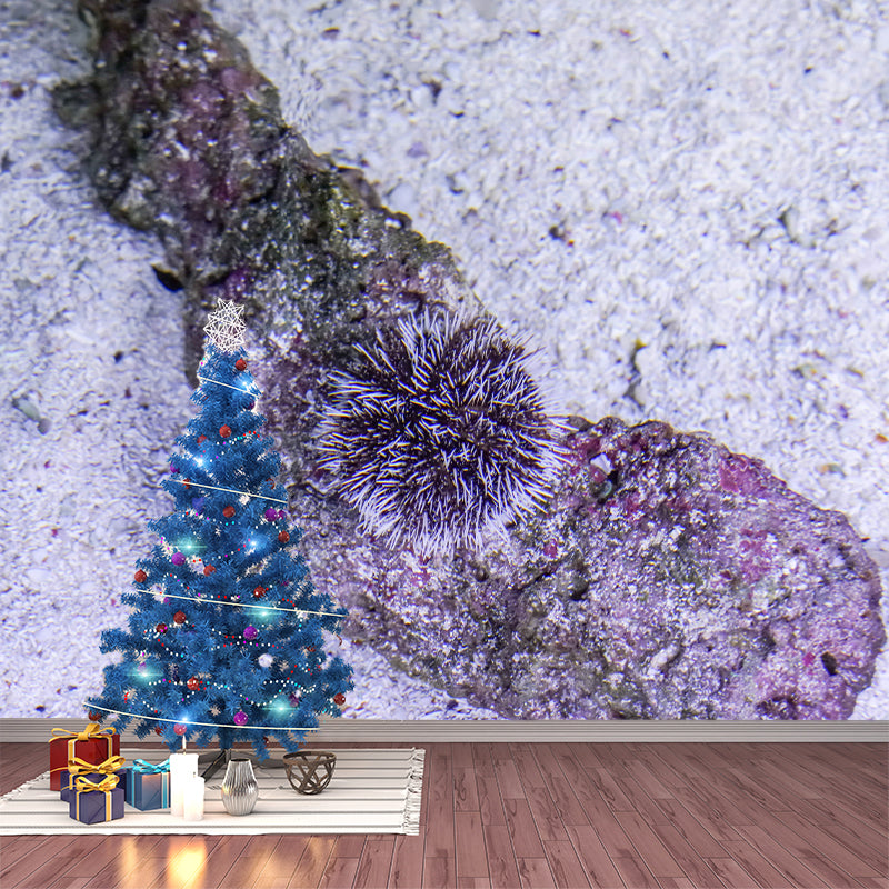 Sea Urchin Contemporary Mural Decal Sitting Room Moisture Resistant Wall Decor