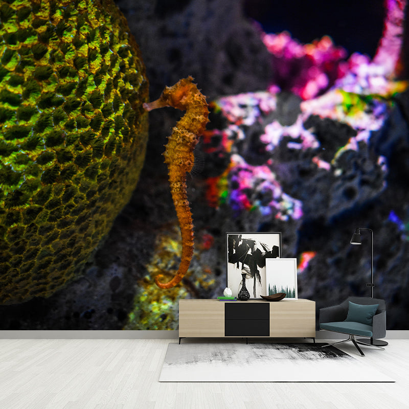 Customized Contemporary Hippocampus Mural Mildew Resistant for Sitting Room Bedroom