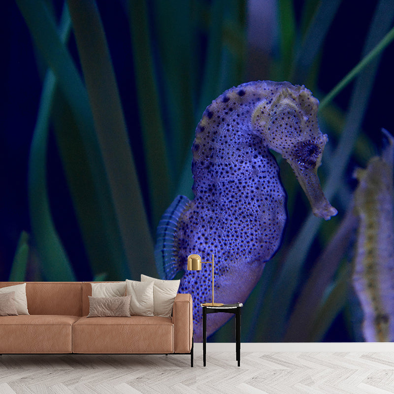 Customized Contemporary Hippocampus Mural Mildew Resistant for Sitting Room Bedroom