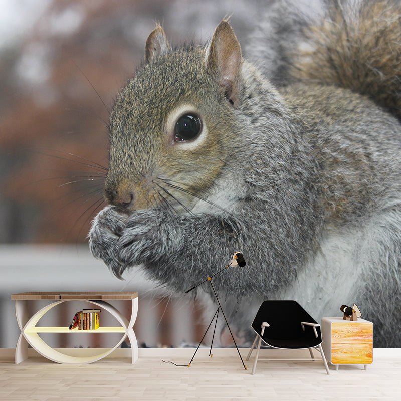 Chipmunk Contemporary Mural Decal Sitting Room Moisture Resistant Wall Decor