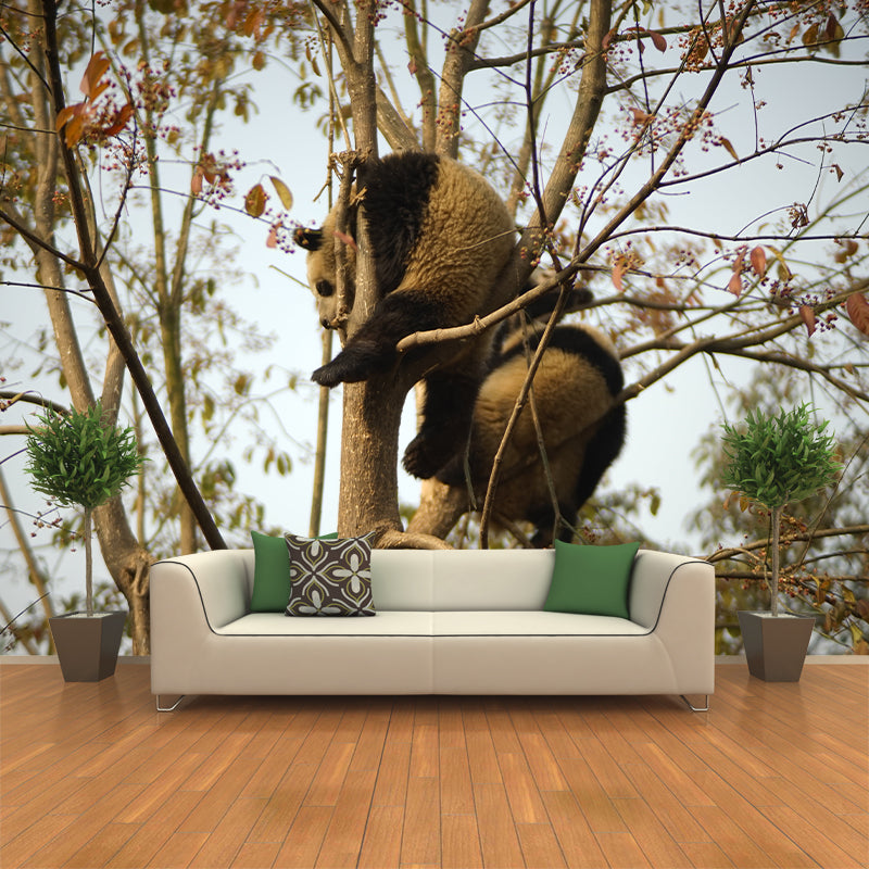 Panda Contemporary Mural Decal Sitting Room Moisture Resistant Wall Decor